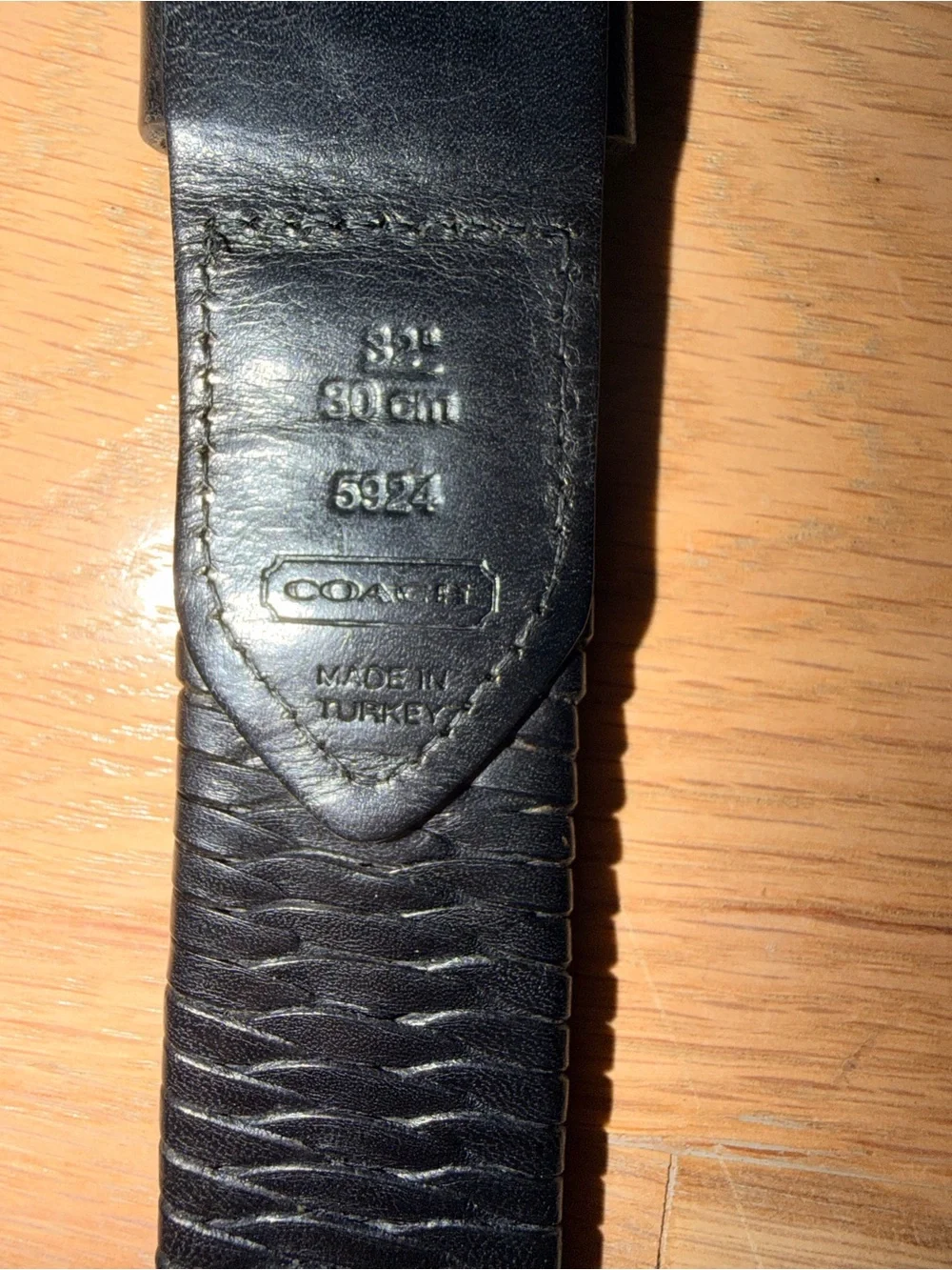 Coach Men's True Vintage Y2K Black Woven / Braided Leather Belt- 32”